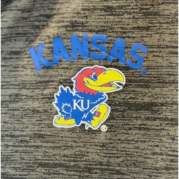 Womens Colosseum Black KU Kansas Jayhawks Quarter Zip Long‎ Sleeve Shirt Top XL - Picture 6 of 7